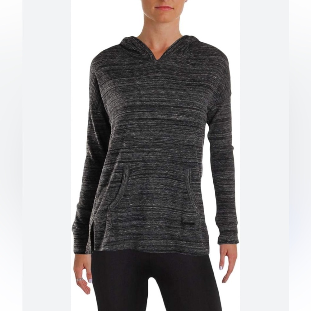 Calvin Klein Performance Drop Shoulder Pullover Hoodie Black/Gray Heather